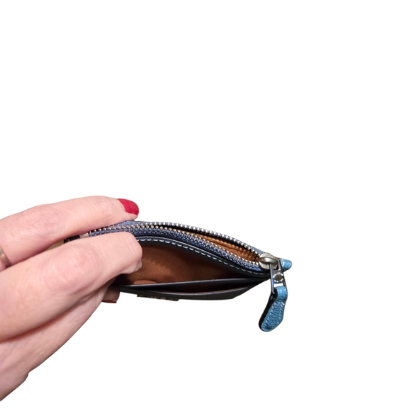 Coach Blue Leather Card Holder - Picture 8 of 9